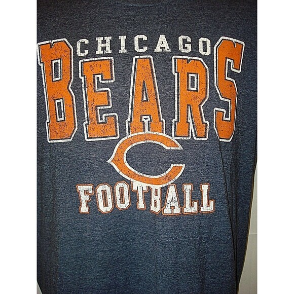 NFL Chicago Bears T Shirt Vintage 90s Football Team Apparel Gray Tee Mens Lg - Picture 4 of 7